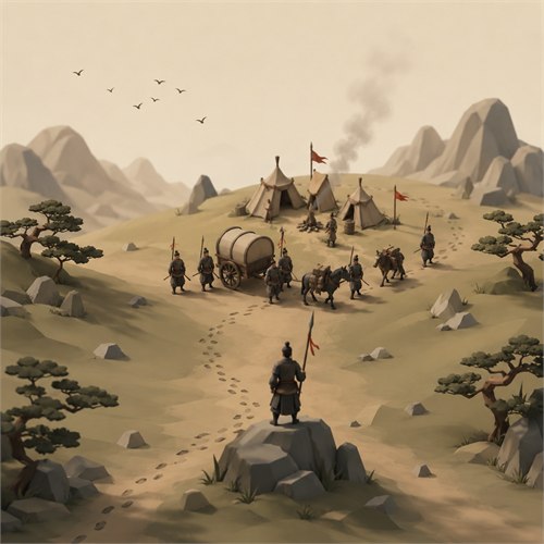 The Army on the March illustration