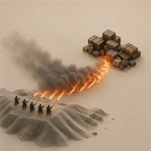 The Attack by Fire illustration