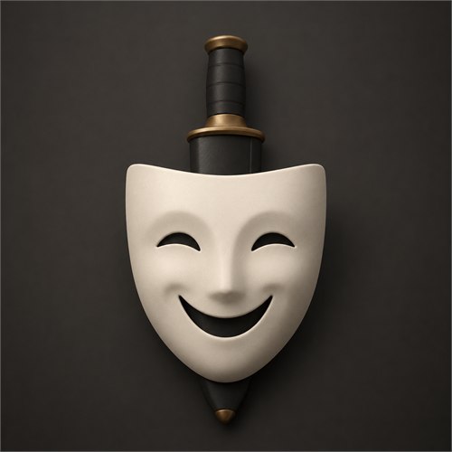 Illustration de Hide a knife behind a smile