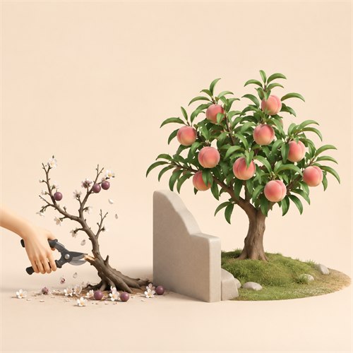 رسم توضيحي Sacrifice the plum tree to preserve the peach tree