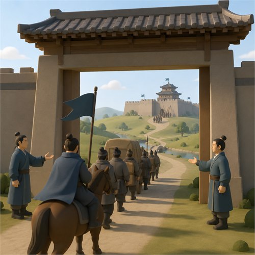 Illustration de Obtain safe passage to conquer Guo